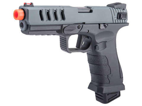 APS XTP Shark Full Automatic Select-Fire Full Metal Co2 Gas Blowback Airsoft Pistol (Color: Two Tone Grey / Standard Grip / CO2)