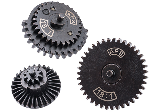 APS CNC Steel Gear Set w/ Delay Chip for Airsoft AEGs 