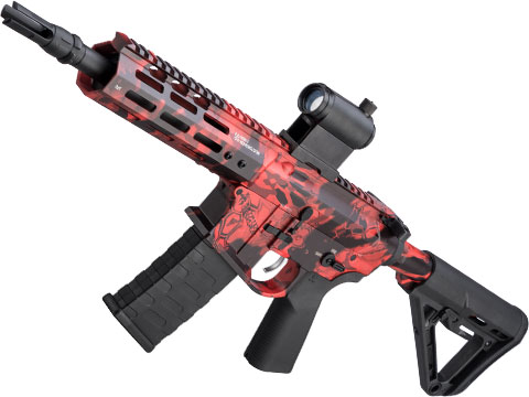 EMG NOVESKE Gen 4 w/ eSilverEdge SDU2.0 Gearbox Airsoft AEG Training Rifle (Model: Pistol / Kryptek Obskura Red)