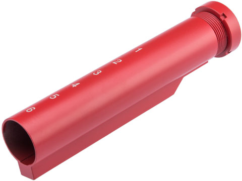 APS Six Position Metal Buffer Tube for M4/M16 Series Retractable Stock (Color: Red)