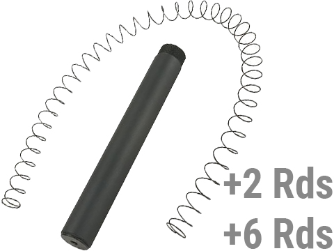 APS Shot Magazine Extension Tube for CAM870 Shell Ejecting Airsoft Shotguns (Capacity: +2 Rounds)