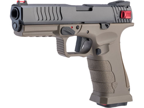 APS Shark Full Automatic Select-Fire CO2 Gas Blowback .177 / 4.5mm Air Pistol (Color: Desert)