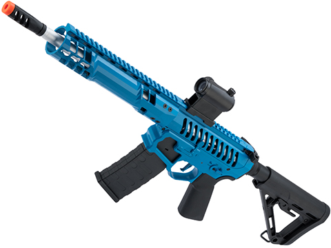 EMG F-1 Firearms SBR Airsoft AEG Training Rifle w/ eSE Electronic Trigger (Model: Blue / RS-3 350 FPS)