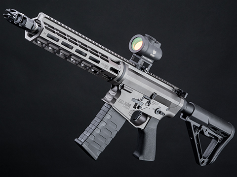 EMG Falkor Blitz Compact M4 w/ eSilverEdge Gearbox Airsoft AEG Training Rifle (Color: Falkor Grey / RS3 Stock / 350 FPS)