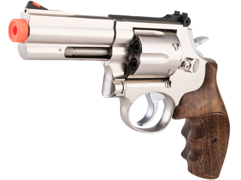 ARES CO2 Powered Heavy Weight Airsoft Revolver w/ Real Wood Grip Plates 