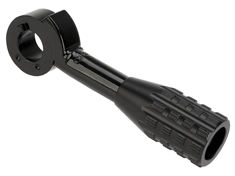 Amoeba CNC Machined Bolt Handle for Striker S1 Airsoft Sniper Rifle (Model: Texturized Bell / Gloss Black)