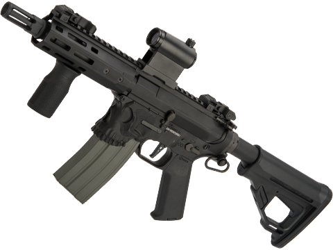 EMG / Sharps Bros Jack Licensed Advanced M4 Airsoft AEG Rifle with Super High Torque Slim Motor Grip (Color: Black / 7 SBR)