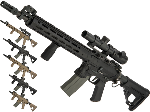 EMG / Sharps Bros Jack Licensed Advanced M4 Airsoft AEG Rifle with Super High Torque Slim Motor Grip (Color: Black / 15 Carbine)