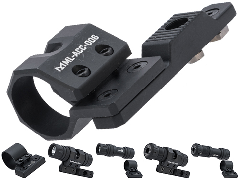 ARES Offset Flashlight / Laser Ring Mount for Rail Systems 