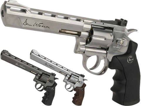 Dan Wesson CO2 Powered 4.5mm Airgun Revolver (Color: Silver / 6 / Pellet Gun)