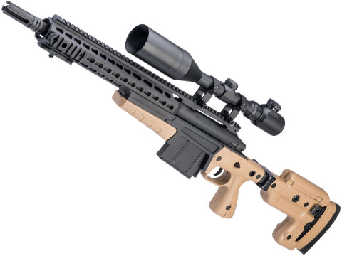 ASG Accuracy International Licensed MK13 Compact Airsoft Sniper Rifle w/ KeySLOT Chassis (Color: Desert)