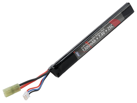 ASG Lithium Polymer 7.4V 1300mAh 25C Stick Type Battery