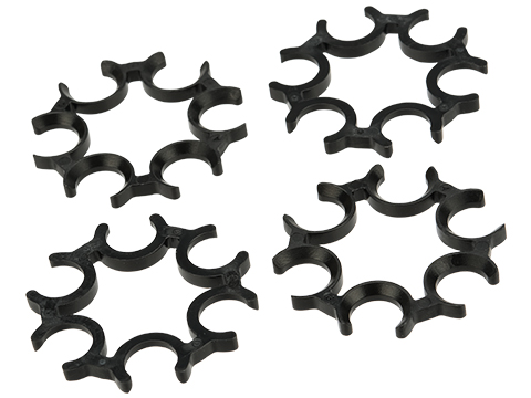 ASG Moon Clips for Dan Wesson Gen1 and 715 Series Revolvers - Set of 4 (Color: Black)