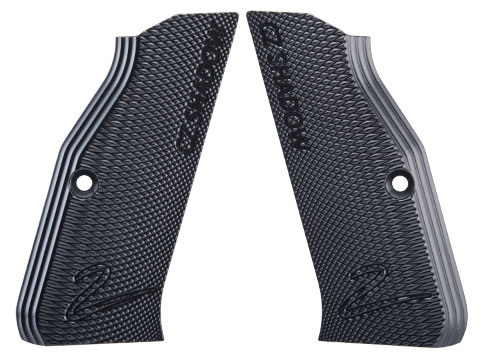 ASG Aluminum Grip Panels for CZ Shadow 2 Gas Blowback Airsoft Pistols (Color: Black)