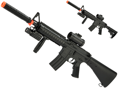 DE M83B2 Full Size M4 Airsoft Low Power Airsoft AEG Electric Rifle Package 