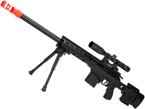 5899 Spring Powered Airsoft Sniper Rifle with Mock Scope and Bipod