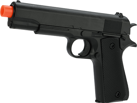 Spring Powered 1911 Government Style Pistol with Detachable 12 RD Magazine (Limit One Per Order)