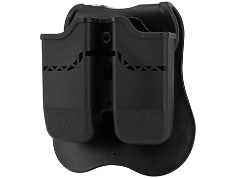 Avengers Adjustable Double Hard Shell Holster for Pistol Magazines (Model: GLOCK Series / Paddle Attachment)