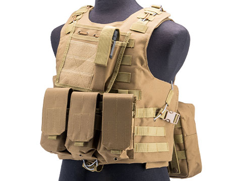 Avengers Military Style MOD-II Quick Release Body Armor Vest (Color: Coyote Brown)