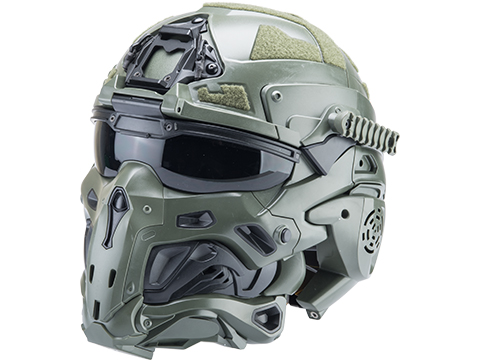 Avengers Tactical Ark Helmet w/ Integrated Cooling System & Headset (Color: OD Green)