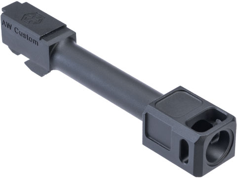 AW Custom VX Compensator & Threaded Outer Barrel Kit for VX Series Gas Blowback Airsoft Pistols (Model: VX9 Compact / Mod 2 / Black)