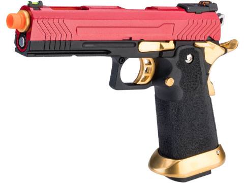 AW Custom HX11 Hi-Capa Competition Grade Full Auto Select Fire GBB Pistol (Color: Red / Gold)
