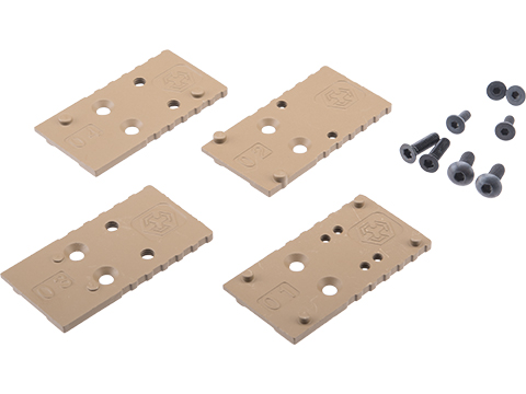 AW Custom Optic Mounting Kit for SAI Blu & VX Series Gas Blowback Airsoft Pistols (Color: Tan)