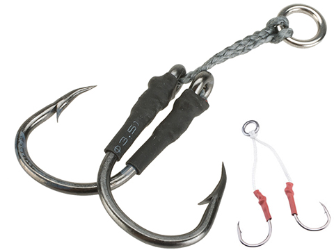 Battle Angler Double Stinger Jigging Hook Set (Color: Red Nickle / 5/0)