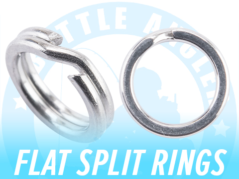 Battle Angler Steel Flat Split Ring Pack of 20 pcs (Size: #8 / 143 LBS)