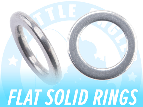 Battle Angler Steel Flat Solid Ring Pack of 20 pcs 