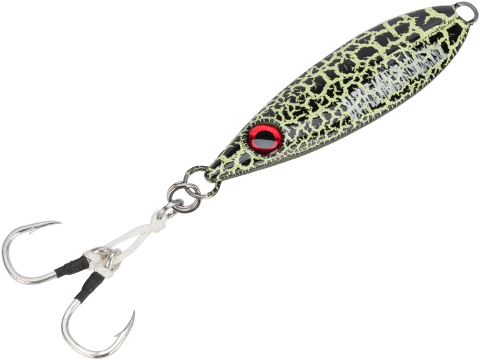 Battle Angler Phantom-Fall Jigging Lure Fishing Jig (Model: Black Fission / 150g / Double Hook)