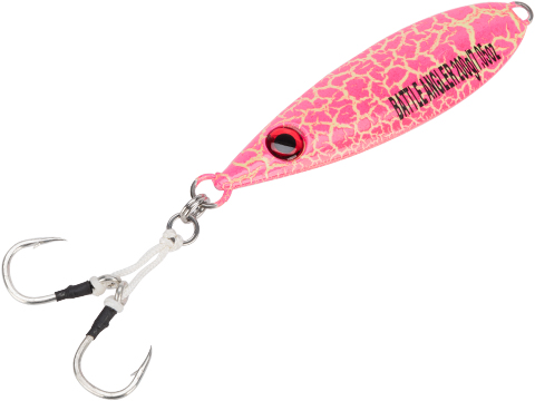 Battle Angler Phantom-Fall Jigging Lure Fishing Jig (Model: Pink Fissure / 200g / Double Hook)