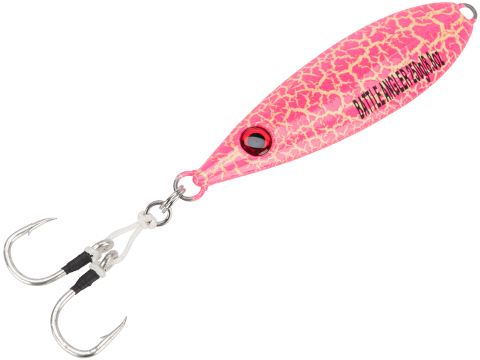 Battle Angler Phantom-Fall Jigging Lure Fishing Jig (Model: Pink Fissure / 250g / Double Hook)