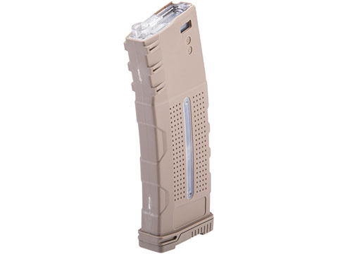 Avengers Windowed Polymer Magazine for M4/M16 Series Airsoft AEG Rifles (Color: Tan / 370rd Hi-Cap)