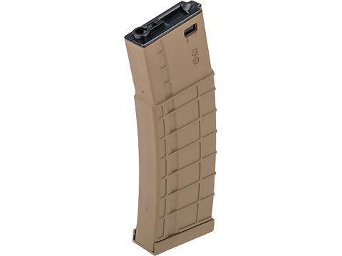Avengers Ribbed Polymer Extended Magazine for M4/M16 Series Airsoft AEG Rifles (Color: Tan / 410rd Flash Mag)