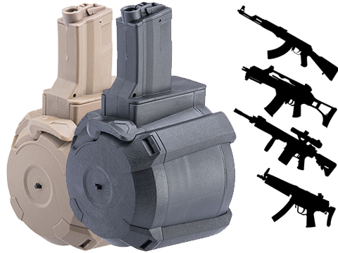 Avengers 1200 Round Electric Drum Magazine for Airsoft AEG Rifles 
