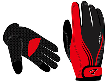 Jigging Master Ocean Force 3D Fishing Gloves (Model: Red Large)