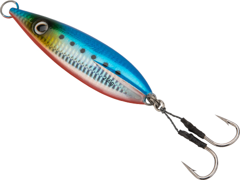 Battle Angler Phantom-Fall Jigging Lure Fishing Jig (Model: Shimmer Blue / 250g / Double Hook)
