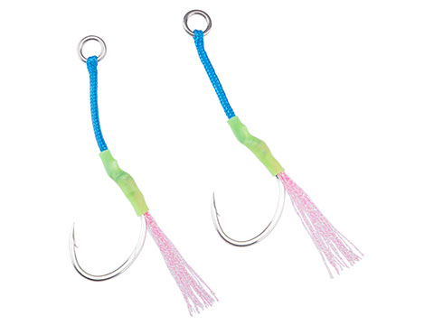 Battle Angler Single Glow Shrink Tail Assist Hook (Color: Light Pink / Size 3/0)