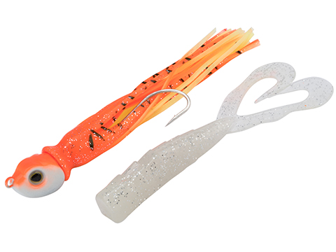 Battle Angler War Head Jigging Lure (Color: Orange - White Glow / 4oz)