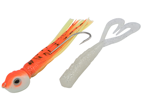 Battle Angler War Head Jigging Lure (Color: Orange - White Glow / 8oz)