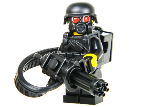 Battle Brick Customs Military Mini-Figure (Model: Heavy Gunner)