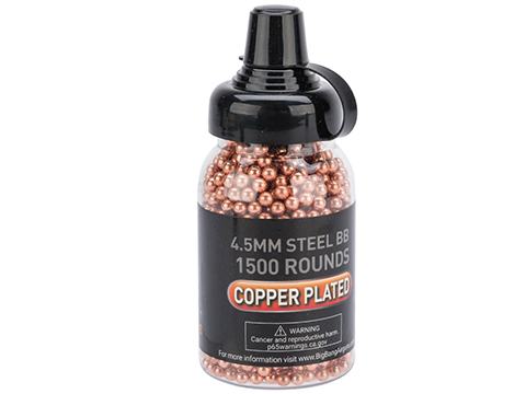 Big Bang Airgun 4.5mm / .177 cal Steel BB - Bottle (Type: Copper Plated Steel / 1500rd)