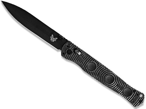Benchmade SOCP� Tactical Folding Knife (Model: Spear-point / Black Coated Plain Spear-Point / Black CF-Elite)