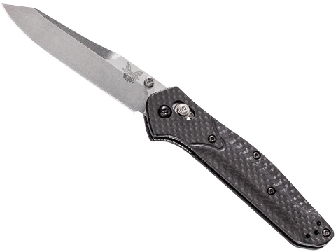 Benchmade 940-1 Osborne S90V Plain Blade w/ Reverse Tanto (Color: Carbon Fiber)