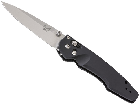 Benchmade / Osborne Emissary® Assisted Opening Folding Knife (Model: Drop Point / Satin Plain Edge / Black Anodized Aluminum)
