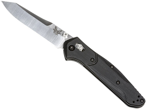 Benchmade Osborne Folding Knife (Model: Reverse Tanto / Satin Plain Edge / Black G10)