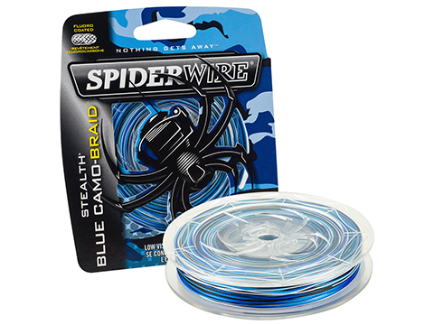 SpiderWire Stealth® Blue Camo Flouro-Coated Leader (Model: 20lbs / 300yd)