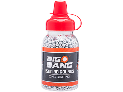 Big Bang Airgun 4.5mm / .177 cal Steel BB - Bottle (Type: Zinc Plated Steel / 1500rd)