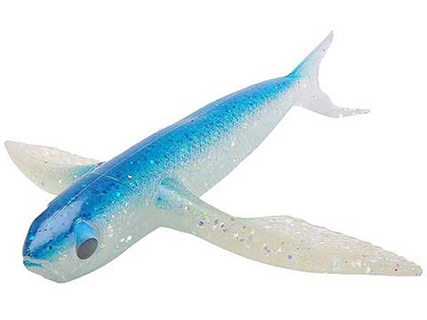 Frenzy Ballistic Flyer Flying Fish Lure (Model: 8 Unrigged-Blue)